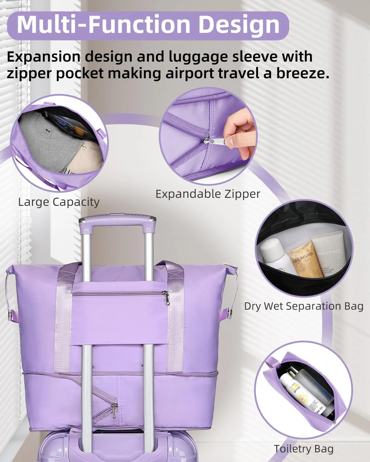 6-piece luggage set, expandable hardshell suitcase set with spinner wheels, lightweight rolling luggage set