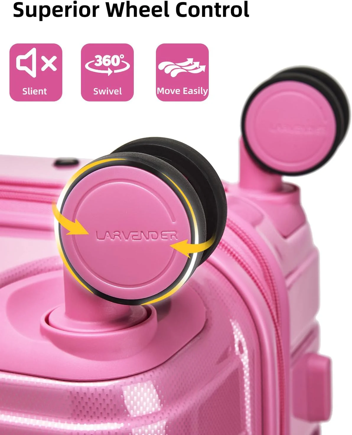 6-piece luggage set, expandable hardshell suitcase set with spinner wheels, lightweight rolling luggage set