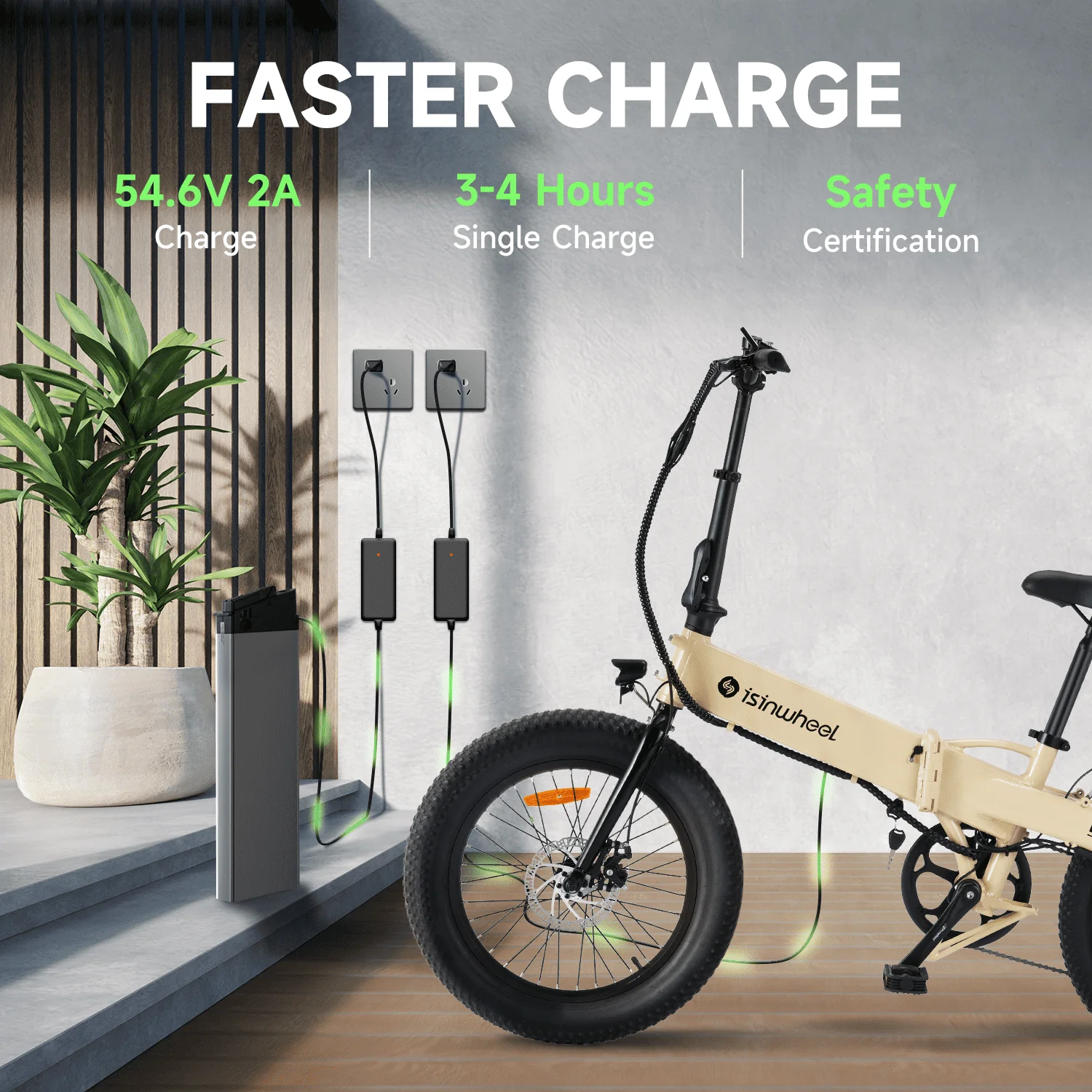 isinwheel U5-W Electric Bike Adult 500W, 20MPH, Max Range 45+ Mile E Bike, 20" Folding Bikes, 48V Removable Battery Electric Bicycle