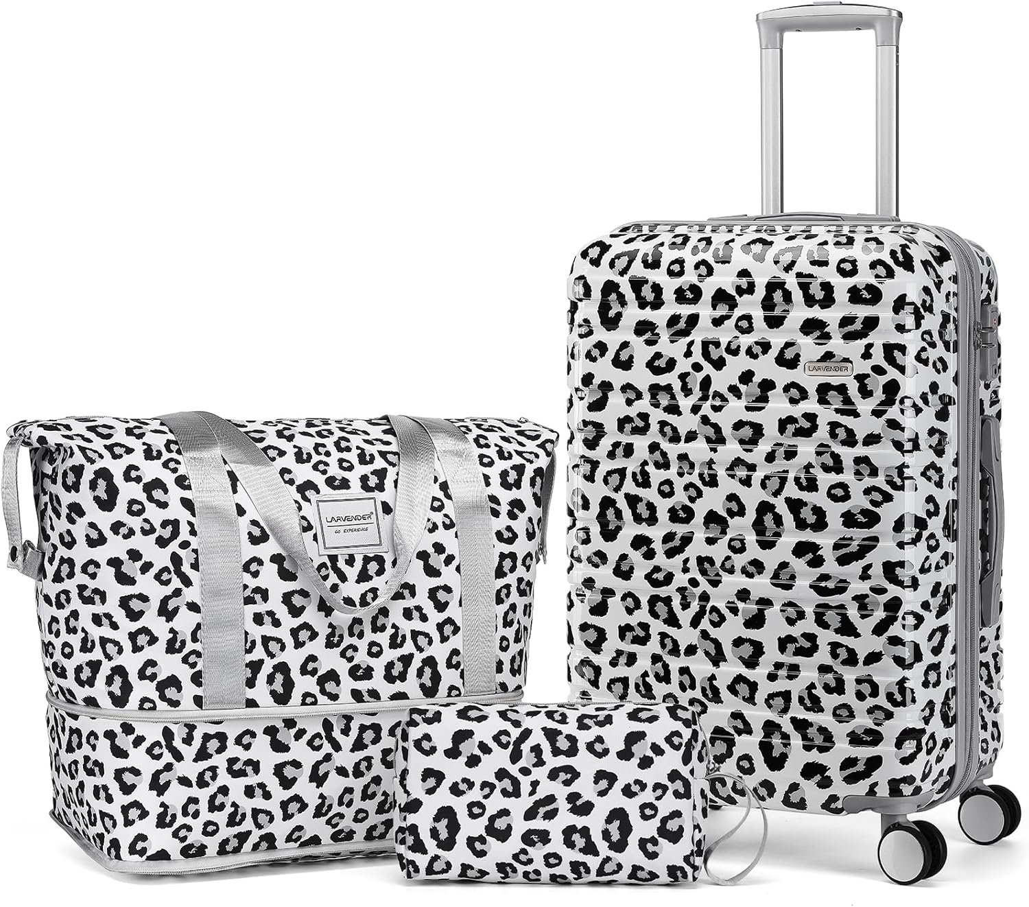 6-piece luggage set, expandable hardshell suitcase set with spinner wheels, lightweight rolling luggage set