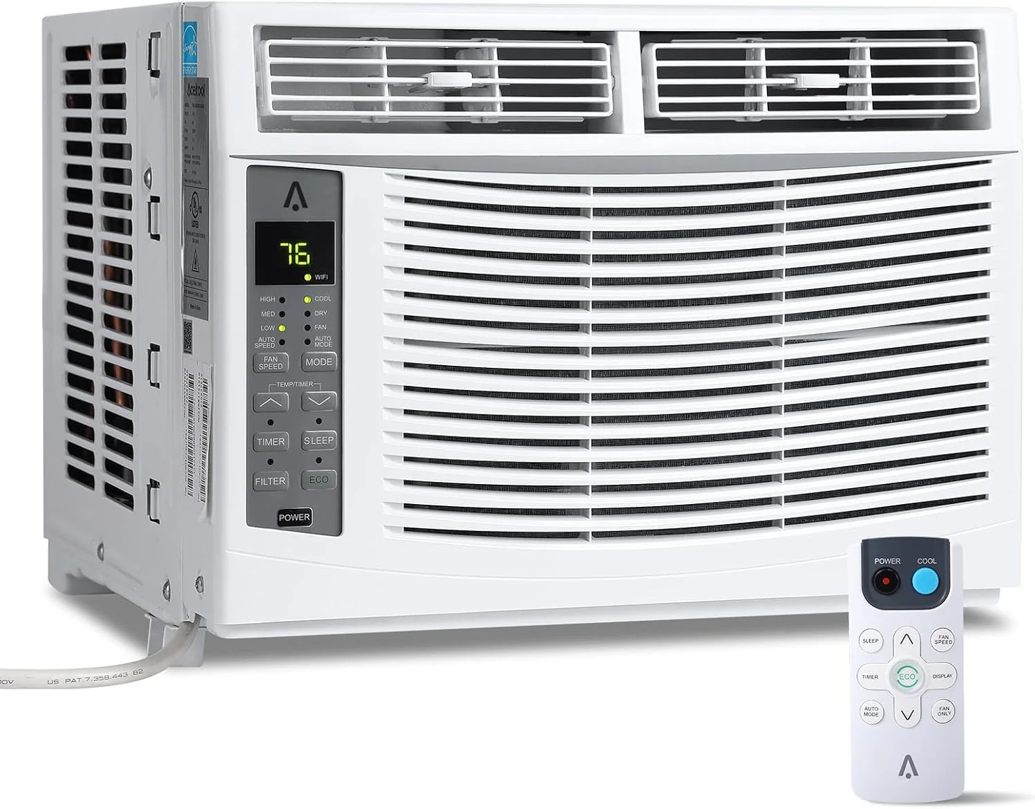 6000 BTU Window Air Conditioner, Cools up to 375 Sq. Ft., WIFI Enabled Energy