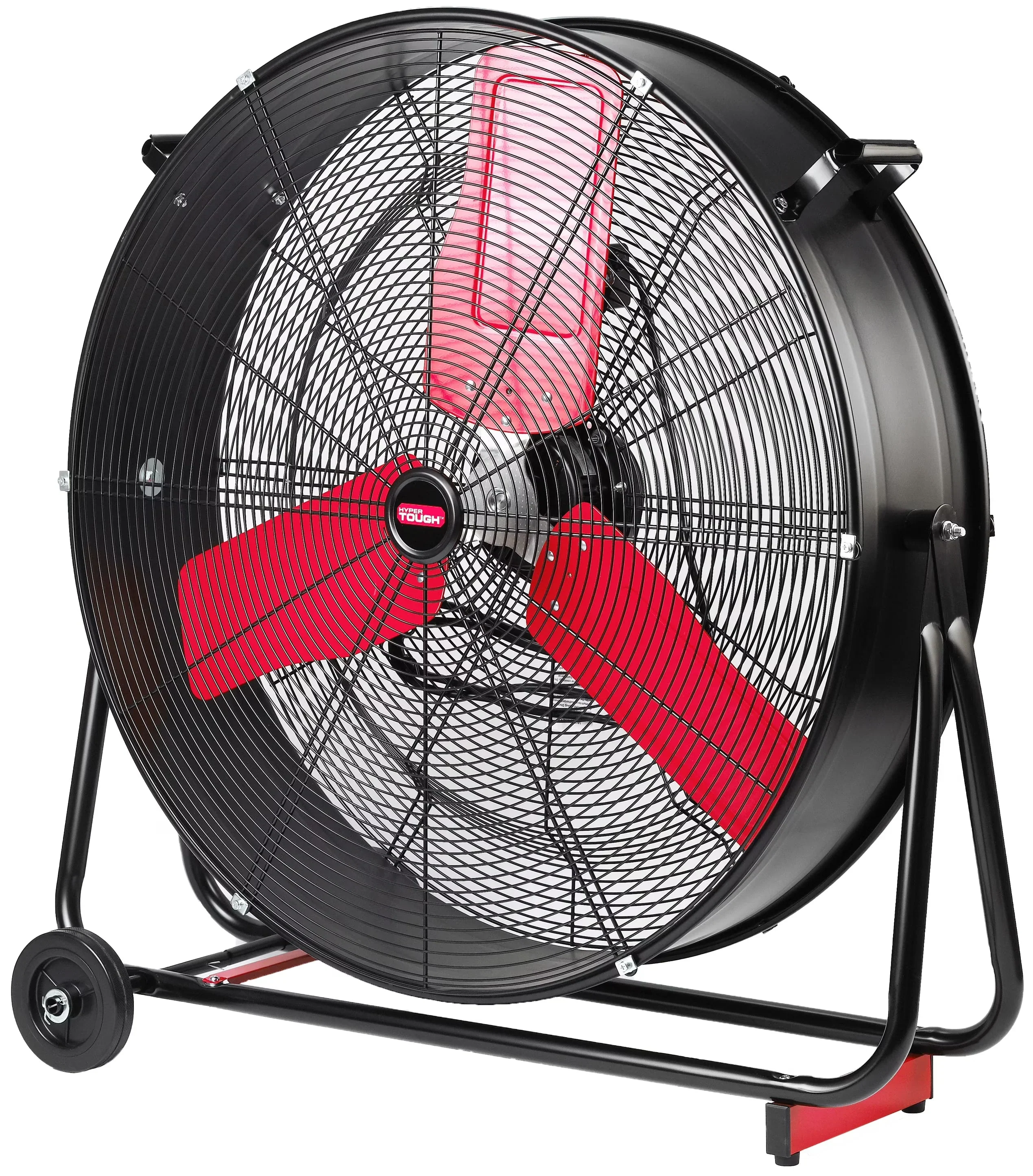 Hyper Tough New 30 inch High Velocity Tilted Drum Fan Red & Black