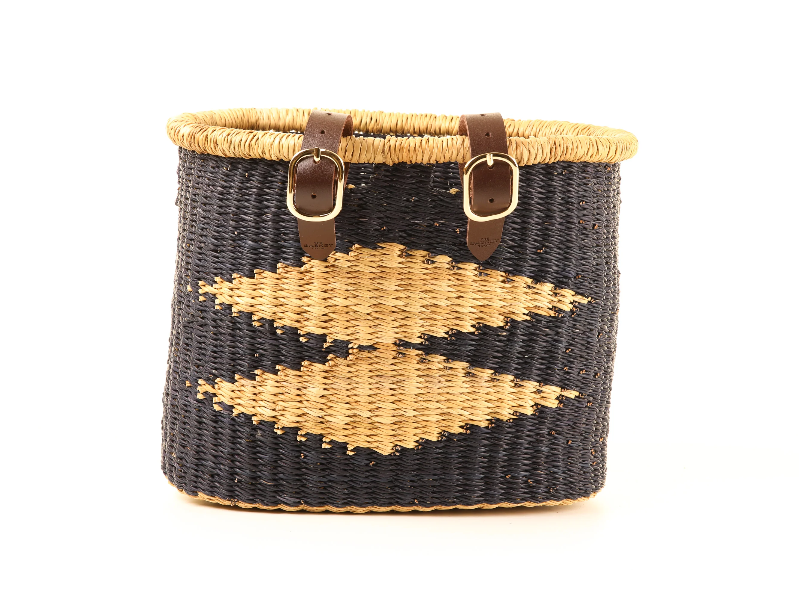 NAMNAM : Handcrafted Midnight Blue & Natural Bike Basket