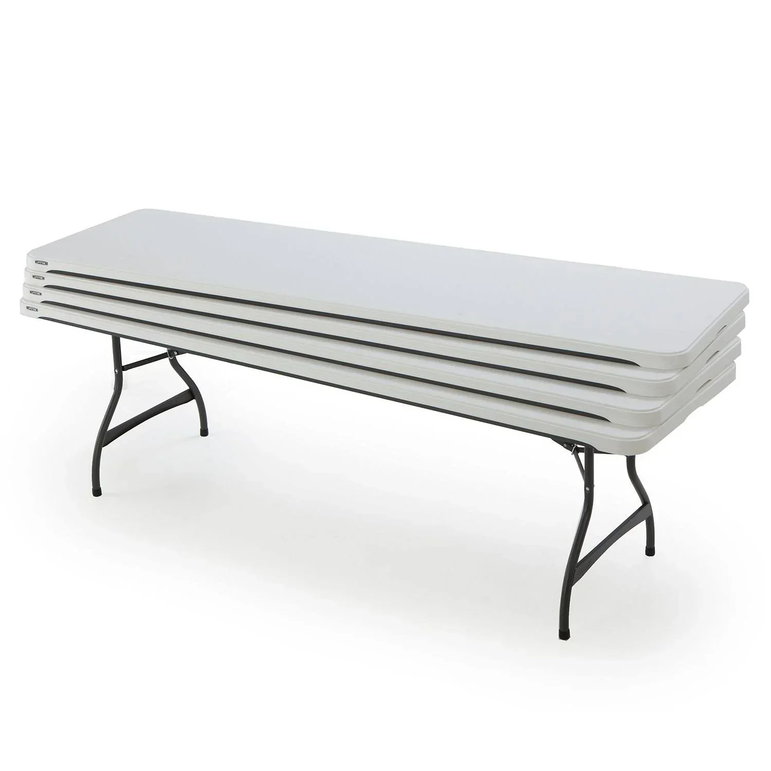 Lifetime 4-Pack Commercial Stacking 8 ft Folding Table - White (80344)