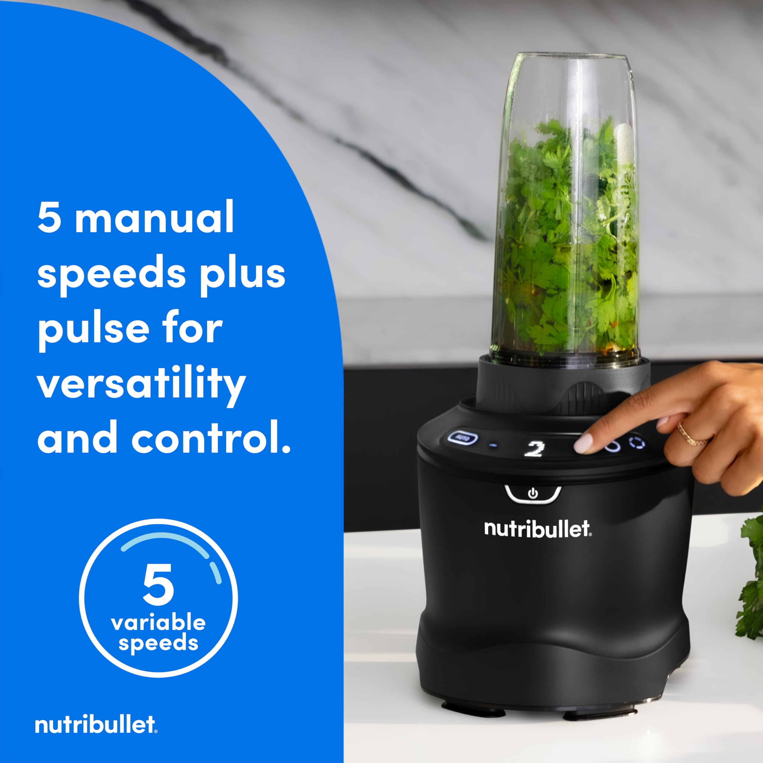 nutribullet SmartSense Blender Combo, 1400 Watt Gunmetal