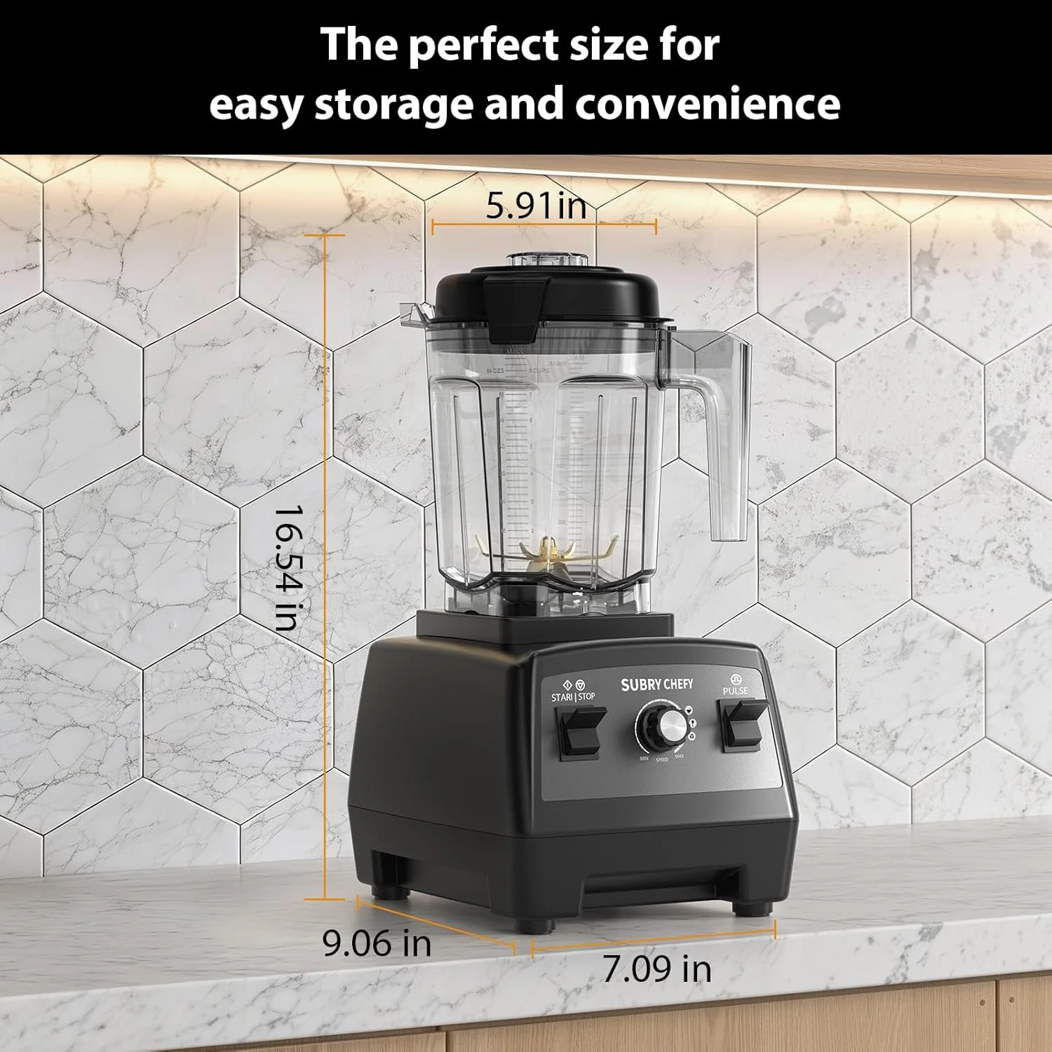 Countertop Blender Pro 2000W, Professional High Speed Blender 68 oz, Heavy Duty Kitchen Mixer