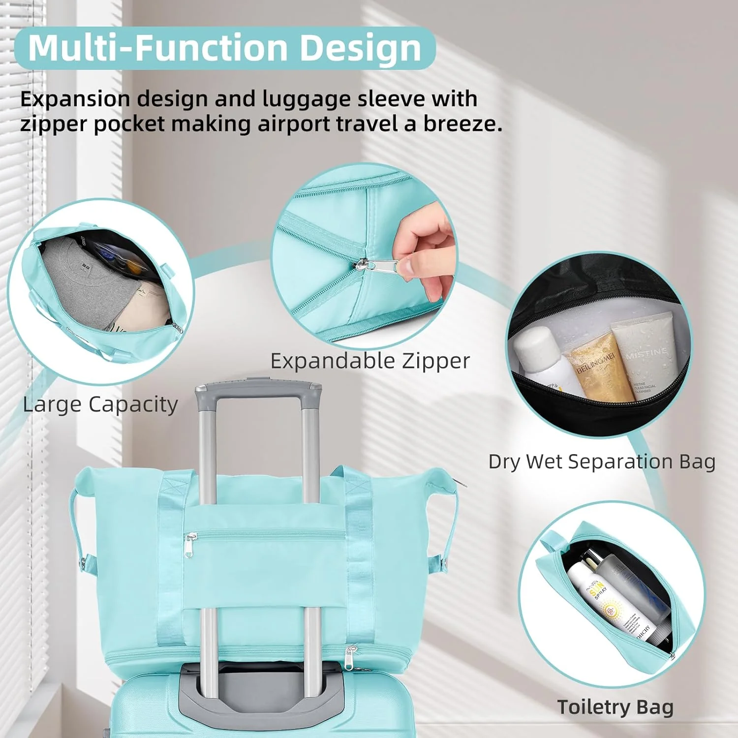 6-piece luggage set, expandable hardshell suitcase set with spinner wheels, lightweight rolling luggage set