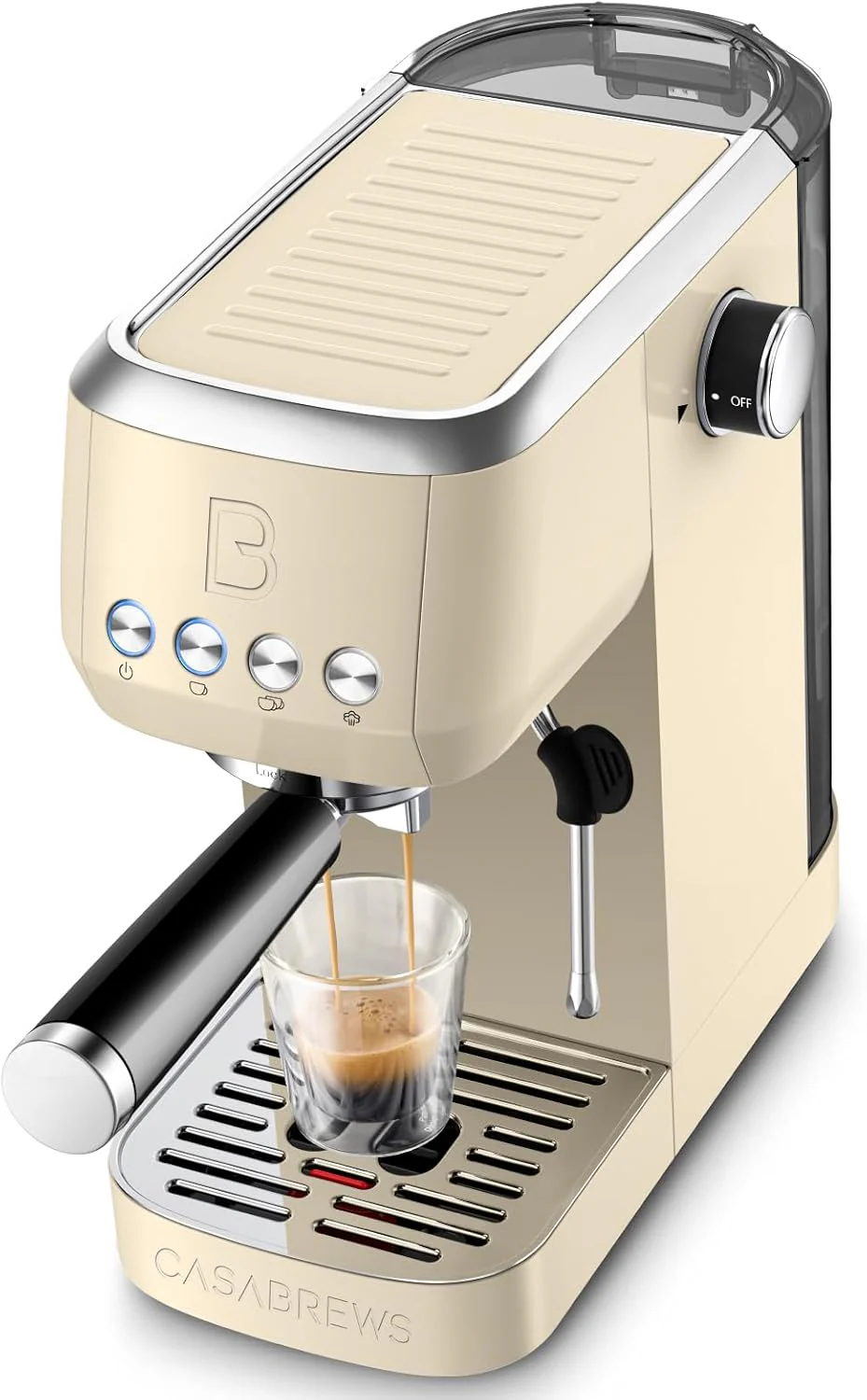 CASABREWS 3700 Essential Espresso Machine 20 Bar, Stainless Steel Cappuccino