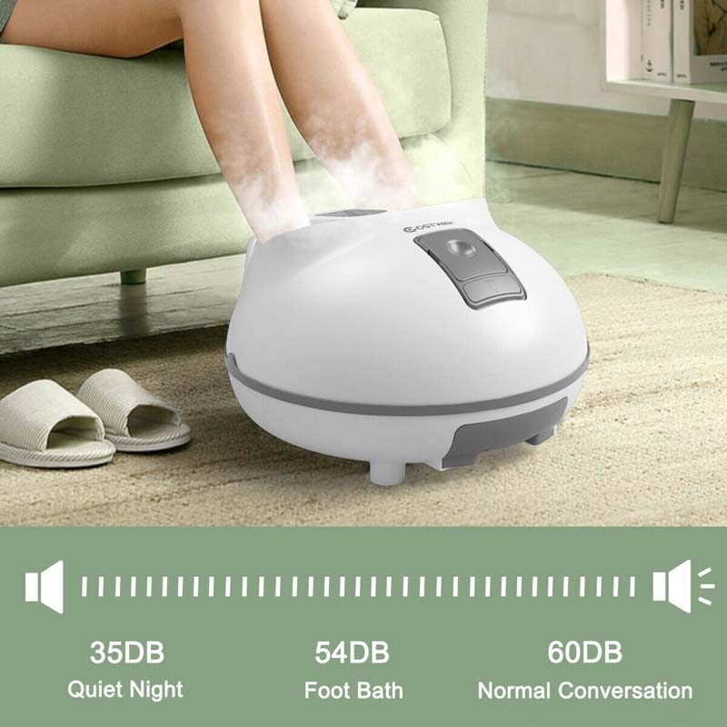 Steam Foot Spa Bath Massager, Foot Sauna Massage Machine with 3 Heat Levels, Pedicure Massage Rollers, Timing Function