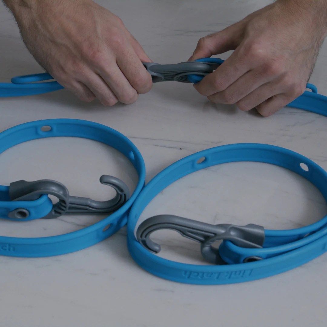 Link Latch - The Adjustable, Expandable and Transforming Tie-up Solution.